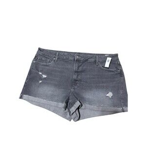 Women's Old Navy High-Waisted O.G. Gray Cut-Off Jean Shorts 3" Inseam Size 22
